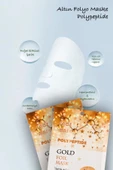 QNİAY Altın Folyo Aydınlatıcı Yüz Maskesi Gold Foil Mask 30ml 1adet Peg-40 Hint Yağı Maskesi - 3