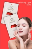 QNİAY V7 TonIşıgı One Toning Light Sticking Maske Anında Aydınlatıcı 1adet 30ml Vitamin Maskesi Evde Bakım - 6