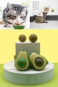 QNİAY Avokado Catnip Avokado Kedi Çimi Topu Avokado Kedi Nanesi Oyuncağı Komik Oyuncak Top - 1