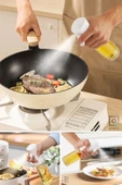 QNİAY Chef Sprey Sunum Yağdanlık Püskürtme Sprey Cam Şişe Zeytinyağı Sirke Yağ Limon Airfryer Kamp Barbekü - 5