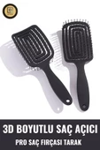QNİAY 3D Kare Profesyonel Saç Açma Tarama Islık Kuru Kıvırcık Saç Fırçası Kuaför Saç Fırçası - 1