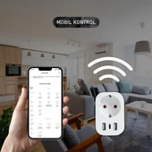 Onvec Usb Type-c Akıllı Tekli Priz, WiFi + BLE, Google Home ve Amazon Alexa Uyumlu, Uzaktan Kontrol, Anlık Enerji Tüketimi Takip, Zamanlayıcı Özellikli - 2