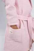 Luckka Pike Çocuk Bornoz Waffle Kumaş - ZTWAF00  6-8 Yaş Pembe - 6