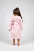 Luckka Pike Çocuk Bornoz Waffle Kumaş - ZTWAF00 2-4 Yaş Pembe - 4