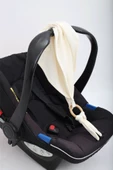 Luckka Çok Amaçlı Müslin Oyuncak , Diş Kaşıyıcı , Puset Oyuncağı , Emzik Tutacağı ,  Fular - ZTCRINKLETOY  Krem - 1