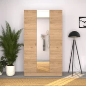 Trendline 3 Kapaklı Aynalı Gardırop-Florida Meşe 120x207x53 cm - 1