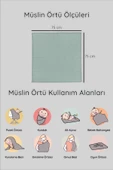 LUCKKA 3'lü Çok Amaçlı Müslin Örtü Seti - 75x75 cm - ZTC200 Yeşil - 5