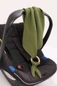 Luckka Çok Amaçlı Müslin Oyuncak , Diş Kaşıyıcı , Puset Oyuncağı , Emzik Tutacağı ,  Fular - ZTCRINKLETOY  Haki - 1