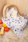 LUCKKA 3'lü Çok Amaçlı Müslin Örtü Seti - 75x75 cm - ZTC200  Sarı - 2