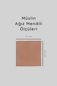 Luckka 12'li Müslin Ağız Mendili , Ter Bezi Çift Kat Dikimli 20x20 - ZT0011  12'li - 4