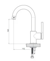 GPD GİLDO TEK GÖVDE LAVABO BATARYASI SİYAH MTL165-S thumbnail 2