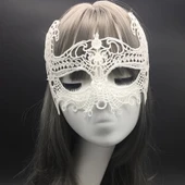 Beyaz Renk Dantel Kesim Balo Maskesi thumbnail 4