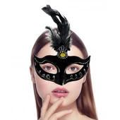 Siyah Tüylü Süet Parti Maskesi thumbnail 1