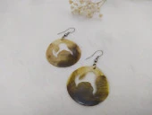 Sedef Yuvarlak Sallantı Küpe - 3