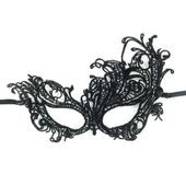 Siyah Dantel İşlemeli Parti Maskesi thumbnail 2