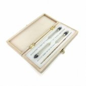 3 Lü Set Alkolmetre 0-40-70-100 Ahşap Kutulu - 1