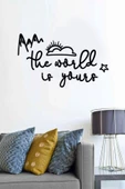 TVS LAZER TASARIM The World Is Yours Dekoratif Ahşap Duvar Tablosu - 1