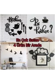 TVS LAZER TASARIM Kitchen 9 Parça + Mutfak Priz + Bi Kahve + 4'lü Kuş Duvar Dekoru 4 Ürün 1 Arada - 1