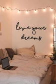 TVS LAZER TASARIM Lazer Kesim Live Your Dreams Duvar Dekoru Ahşap Dekoratif Duvar Tablosu - 1