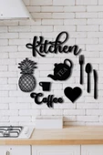 TVS LAZER TASARIM Kitchen 9 Parça Mutfak Lazer Kesim Ahşap Duvar Dekorasyon Ürünü Dmr010 - 1
