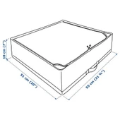 SUMUHOME STUK HURÇ SAKLAMA DEPOLAMA DÜZENLEME BEYAZ GRİ 55x51x18 CM - 6