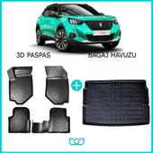 Bod Peugeot 2008 3D Havuzlu Paspas ve Bagaj Havuzu Seti 2020-Sonrası Üst Kısım thumbnail 1