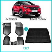 Bod Peugeot 2008 3D Havuzlu Paspas ve Bagaj Havuzu Seti 2020-Sonrası Alt Kısım thumbnail 1