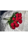 Yapay Buket Yasima Yapay Kadife Gül 10 Adet Kırmızı 50 Cm 245yseri - 3