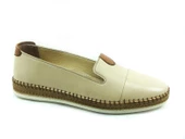 Marine Shoes Hakiki Deri Günlük Bayan Ayakkabı Bej 86 P01 - 1