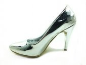 Çarıkçım Stiletto Kadın Ayakkabı Gümüş-Ayna 61 700 - 2