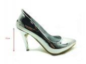 Çarıkçım Stiletto Kadın Ayakkabı Gümüş-Ayna 61 700 - 5