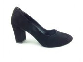 Çarıkçım Topuklu Bayan Ayakkabı Siyah-Süet 61 600 - 1