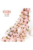 YASİMA Yapay Çiçek Bahar Dalı Sarmaşık Japon Kiraz Çiçekli 230 Cm 18 Çiçekli Dolanabilen Model thumbnail 2