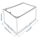 SUMUHOME STUK HURÇ SAKLAMA DEPOLAMA DÜZENLEME BEYAZ GRİ 34x51x28 CM - 6