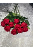 Yapay Buket Yasima Yapay Kadife Gül 10 Adet Kırmızı 50 Cm 245yseri - 1