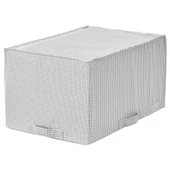 SUMUHOME STUK HURÇ SAKLAMA DEPOLAMA DÜZENLEME BEYAZ GRİ 34x51x28 CM - 1