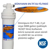 Omnipure ELF T-40 Amerikan Malı Inline 12inch Su Arıtma Filtresi - Aktif Karbon Filtre - 3