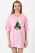 Lego Man Christmas Pembe Kadın Oversize Tshirt - 1