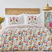 Karaca Home Parlin Fuşya %100 Pamuk Çift Kişilik Nevresim Takımı - 1