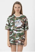 Babymonster Forever Kamuflaj Kadın Oversize Tshirt thumbnail 1