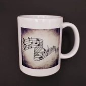 Müzik Notaları Tasarımlı Kupa Bardak - 1