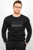 Üç Iplik Şardonlu Baskılı Kapüşonlu Sweatshirt M3 Edw213 - 1