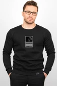 Üç Iplik Şardonlu Baskılı Kapüşonlu Sweatshirt M10 Edw213 - 1
