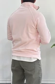 Erkek Yarım Fermuarlı Sweatshirt Pembe Edw212 - 3