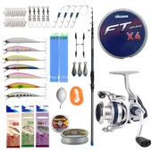 Yek Outdoor Profesyonel Hazır Olta Seti Dam Imax 4.20M 100-250G Surf Kamışı&Okuma ARIA-8000a Olta Makinesi - 1