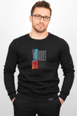 Üç Iplik Şardonlu Baskılı Kapüşonlu Sweatshirt M11 Edw213 - 1