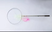 Balıkçı Kepçesi Tam Boy 240 cm Kapalı Boy 77 cm Paslanmaz Çelik Krom Geniş Göz Misina Torlu Çap 50 cm. Sap 190 cm Lüks Kepçe - 2