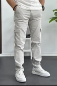 Erkek Yan Cepli Kargo Pantolon Taş Edw184 thumbnail 2