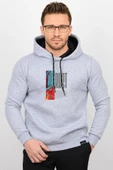 Üç Iplik Şardonlu Baskılı Kapüşonlu Sweatshirt K4 Edw213K - 1