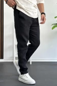 Erkek Slim Fit İnce Keten Pantolon Siyah Edw114 thumbnail 2